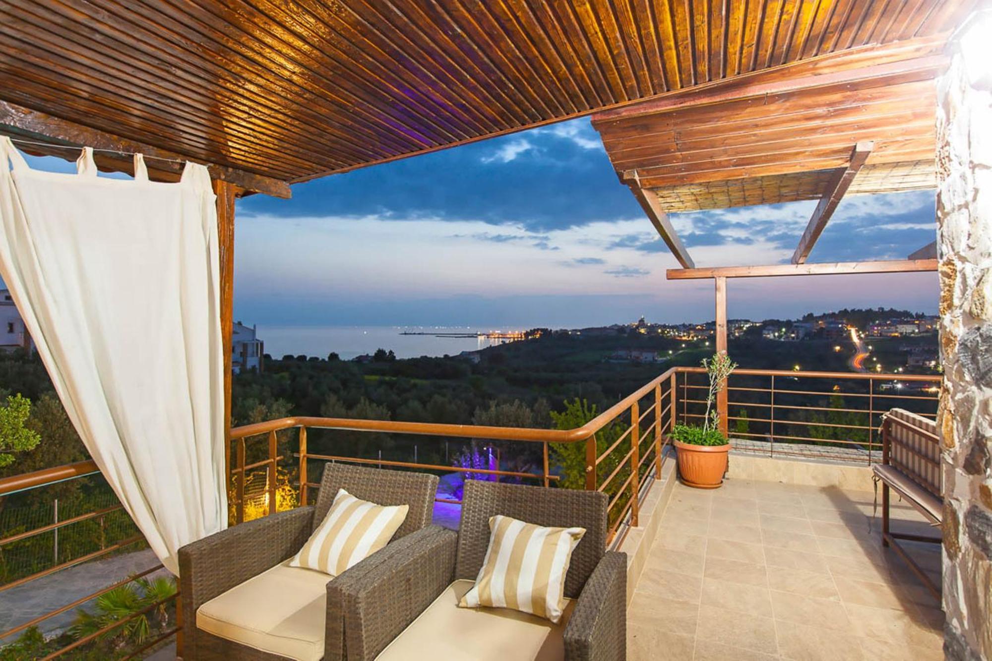 Villa Laskari Sea View Néa Mudaniá Kültér fotó